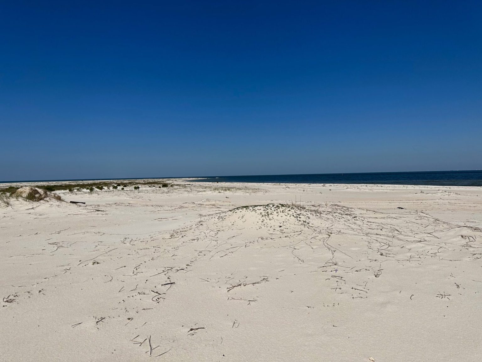 White sand beach in east Mississippi